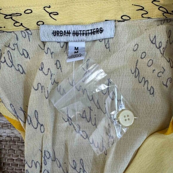 Urban Outfitters Women's Tropical Sleeveless Dress Viscose Yellow Size Medium - Picture 7 of 12